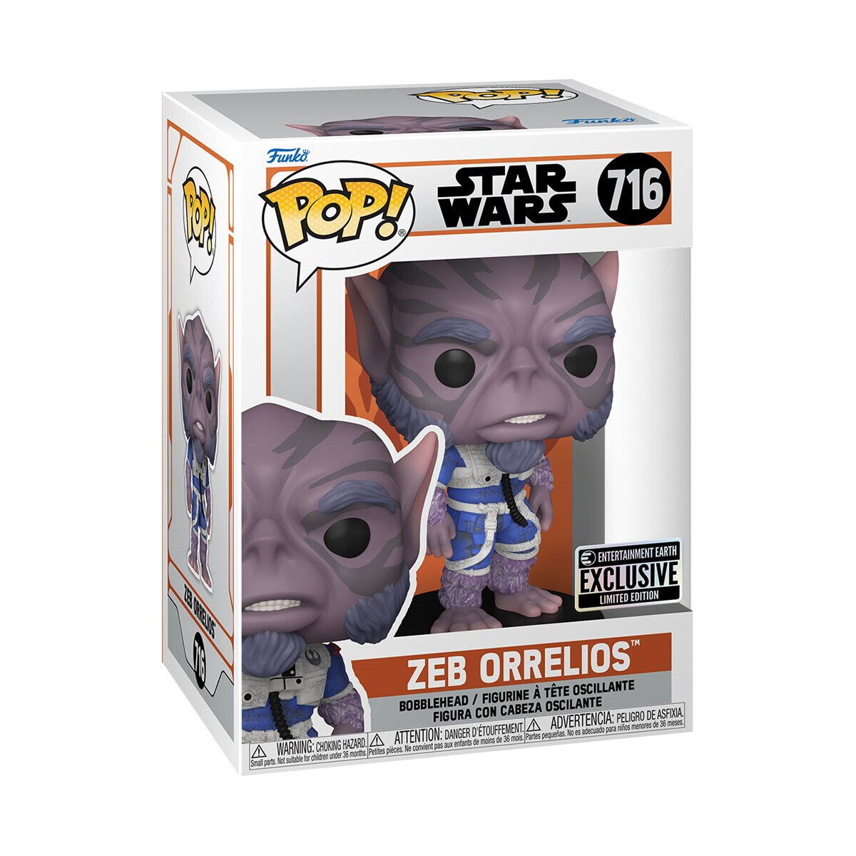 Star Wars: The Mandalorian Zeb Orrelios Funko Pop! Vinyl Figure #716 - Entertain