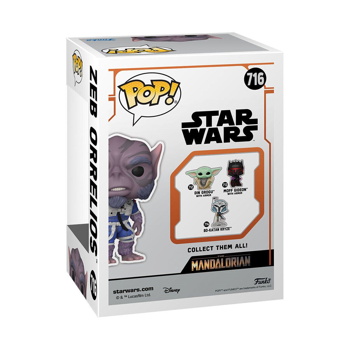 Star Wars: The Mandalorian Zeb Orrelios Funko Pop! Vinyl Figure #716 - Entertain