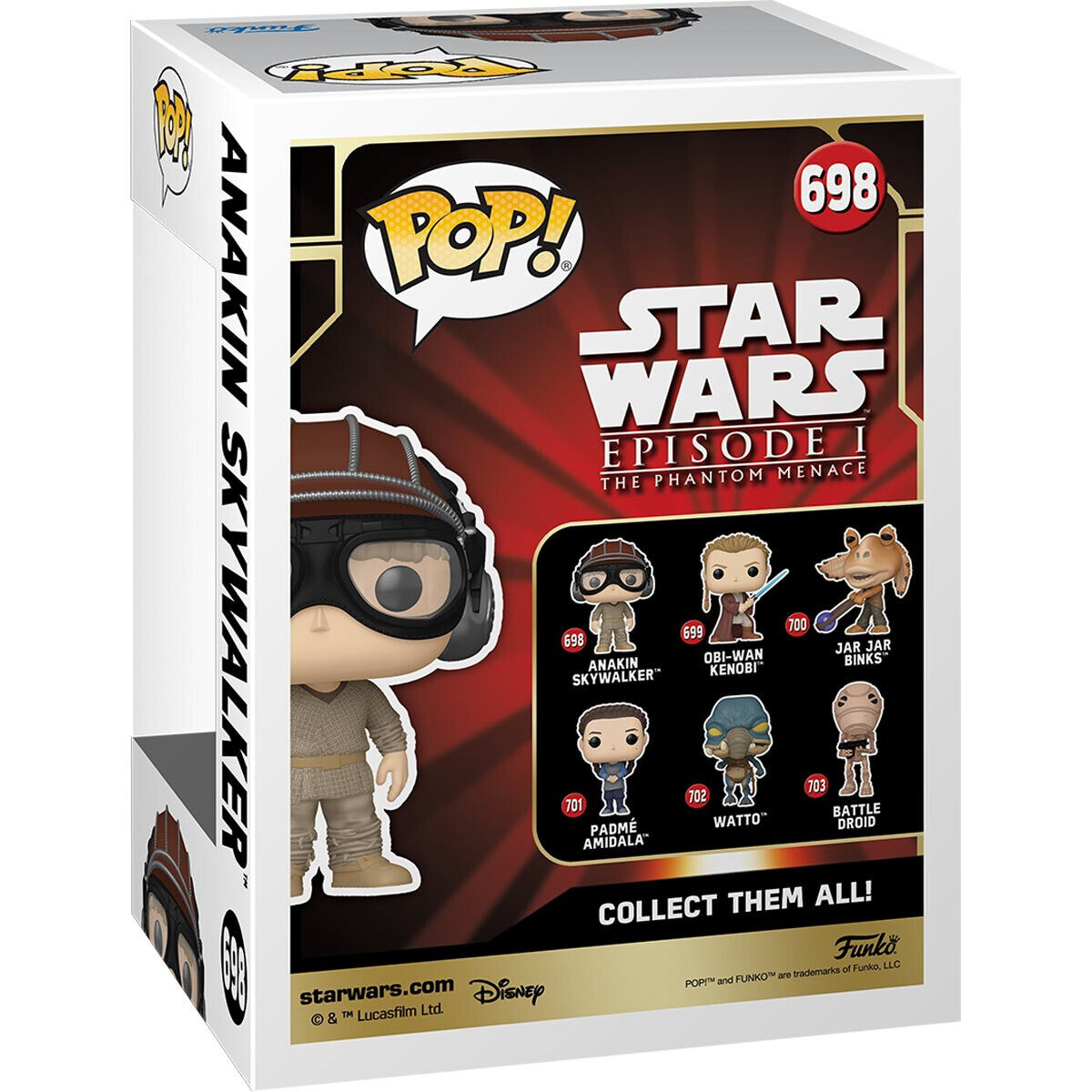 Star Wars: Ep. I Anakin w/ Helmet Funko Pop! Vinyl Figure #698 W/ SOFT PROTECTOR